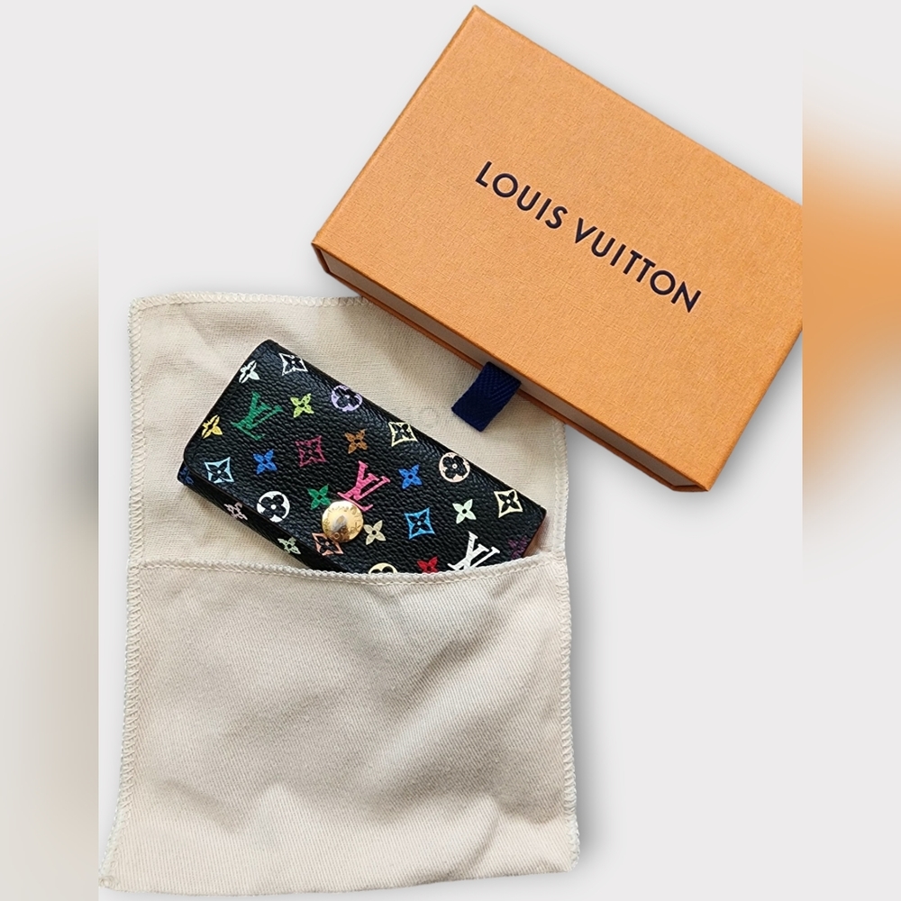 Louis Vuitton Black Multicolor Monogram Key & Card Holder